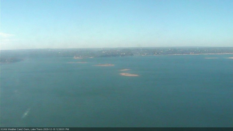Lake Travis webcam, December 10, 2020 12:00 PM CT
