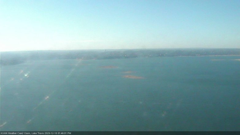 Lake Travis webcam, December 10, 2020 1:45 PM CT