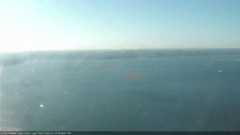 Lake Travis webcam, December 10, 2020 2:45 PM CT