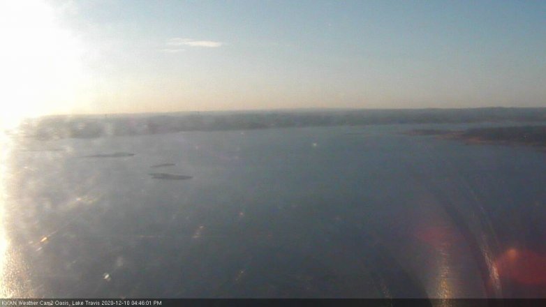 Lake Travis webcam, December 10, 2020 4:45 PM CT