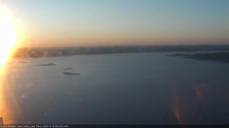 Lake Travis webcam, December 10, 2020 5:25 PM CT