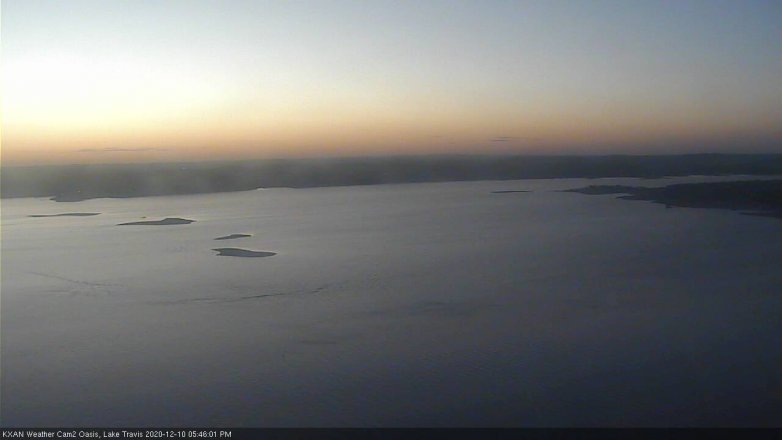 Lake Travis webcam, December 10, 2020 5:45 PM CT