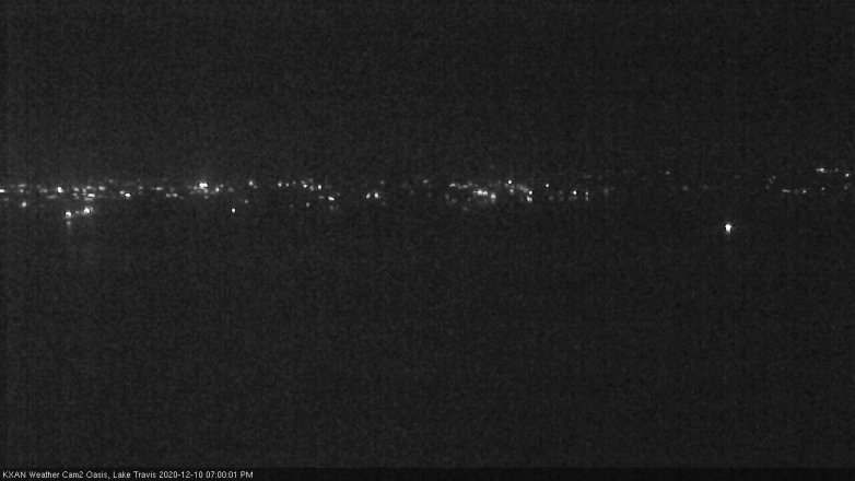 Lake Travis webcam, December 10, 2020 7:00 PM CT