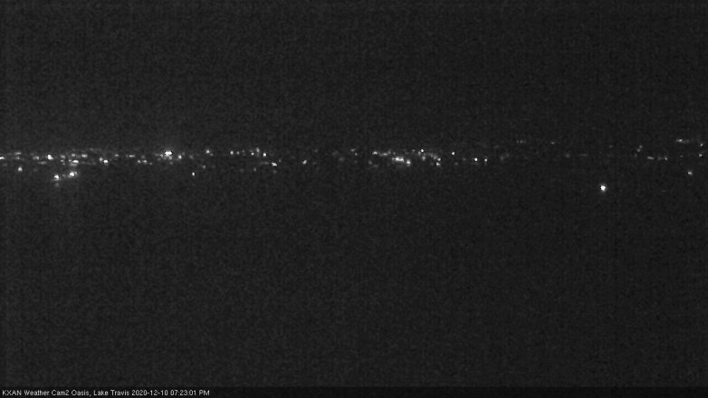 Lake Travis webcam, December 10, 2020 7:25 PM CT