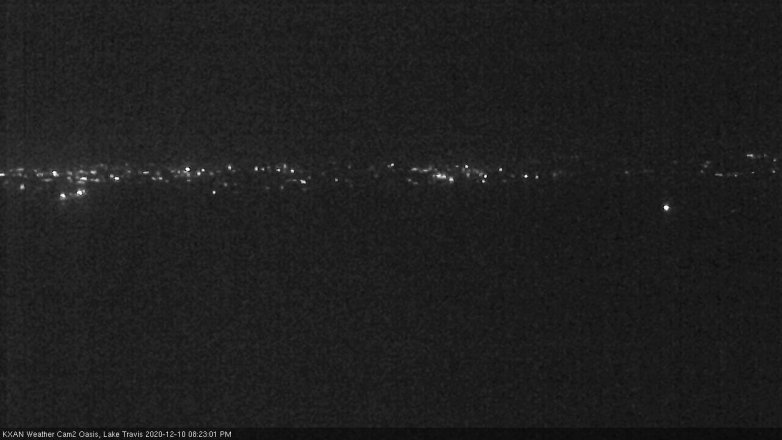 Lake Travis webcam, December 10, 2020 8:25 PM CT