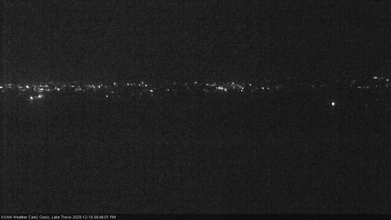 Lake Travis webcam, December 10, 2020 8:45 PM CT