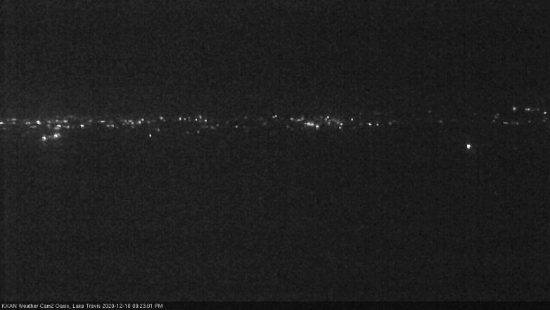 Lake Travis webcam, December 10, 2020 9:25 PM CT