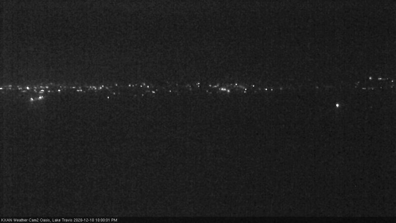 Lake Travis webcam, December 10, 2020 10:00 PM CT