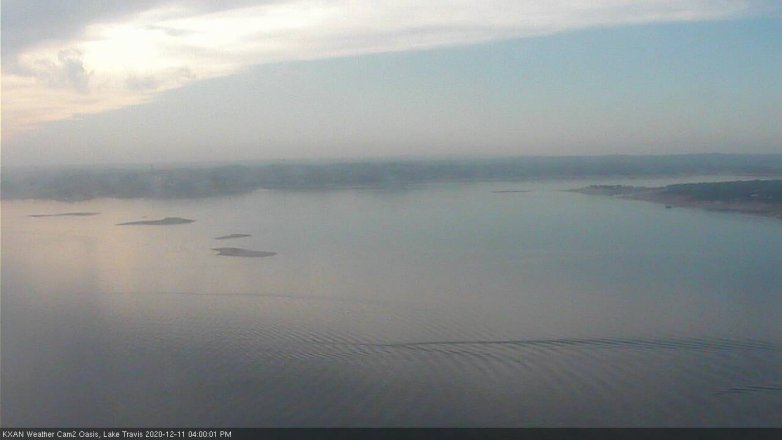 Lake Travis webcam, December 11, 2020 4:00 PM CT