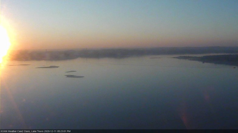 Lake Travis webcam, December 11, 2020 5:25 PM CT