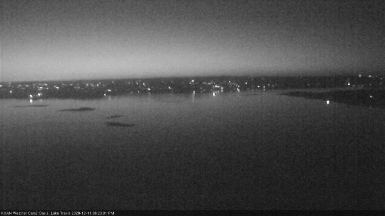 Lake Travis webcam, December 11, 2020 6:25 PM CT