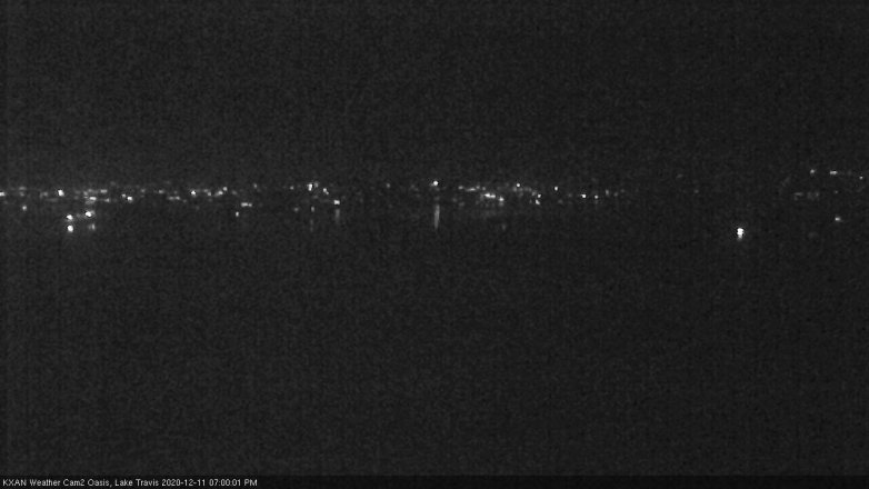 Lake Travis webcam, December 11, 2020 7:00 PM CT