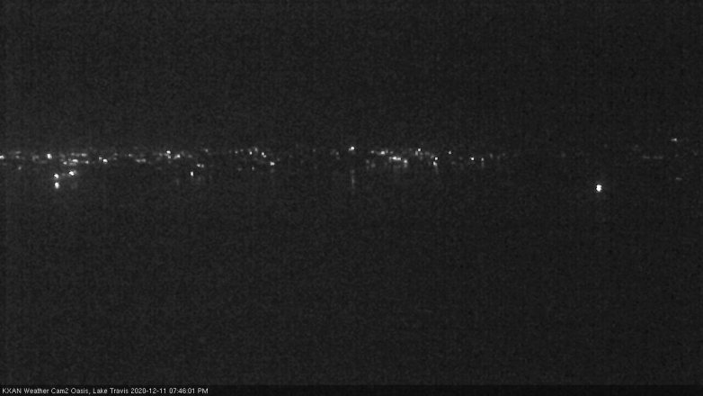 Lake Travis webcam, December 11, 2020 7:45 PM CT