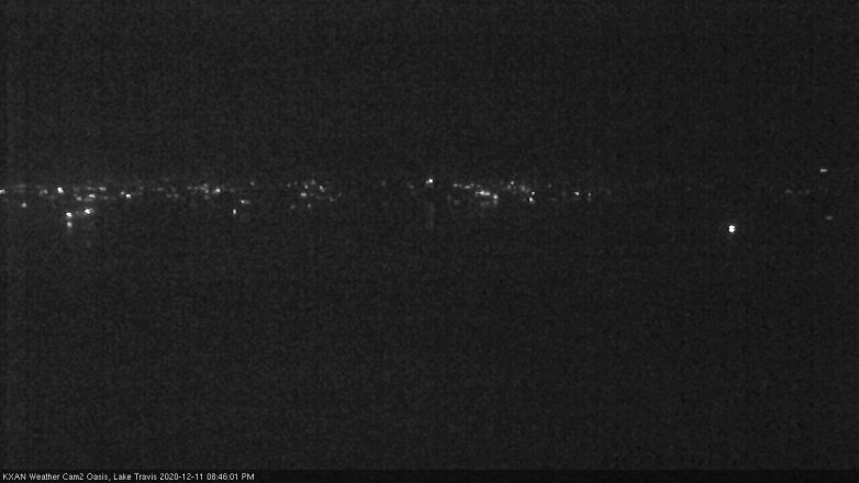 Lake Travis webcam, December 11, 2020 8:45 PM CT