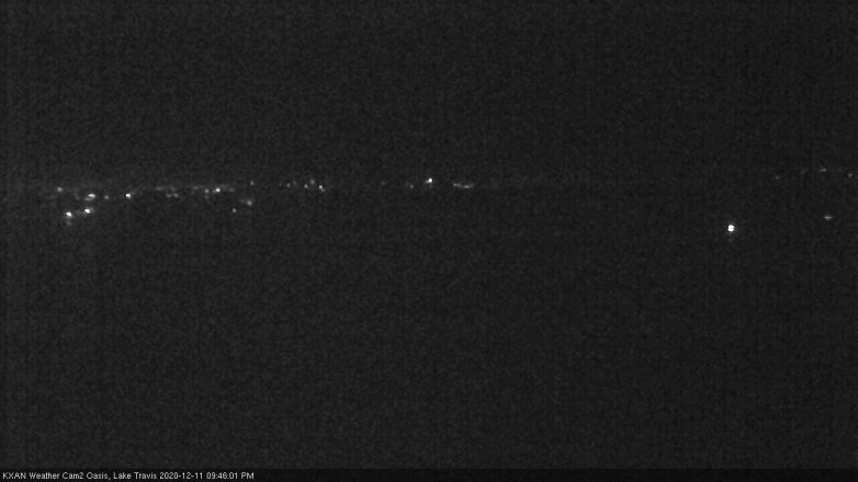 Lake Travis webcam, December 11, 2020 9:45 PM CT