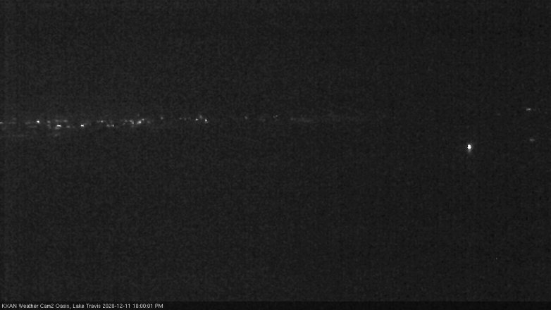 Lake Travis webcam, December 11, 2020 10:00 PM CT