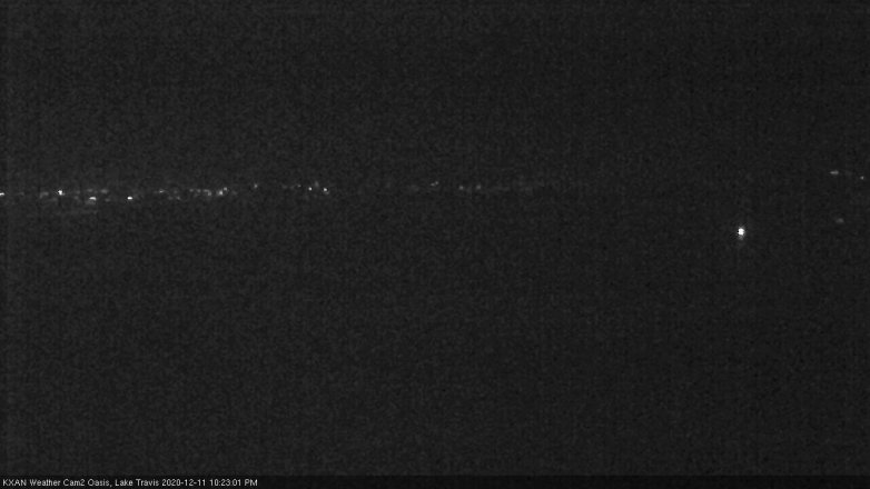 Lake Travis webcam, December 11, 2020 10:25 PM CT