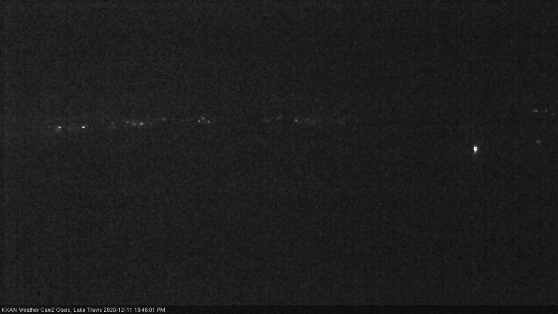 Lake Travis webcam, December 11, 2020 10:45 PM CT