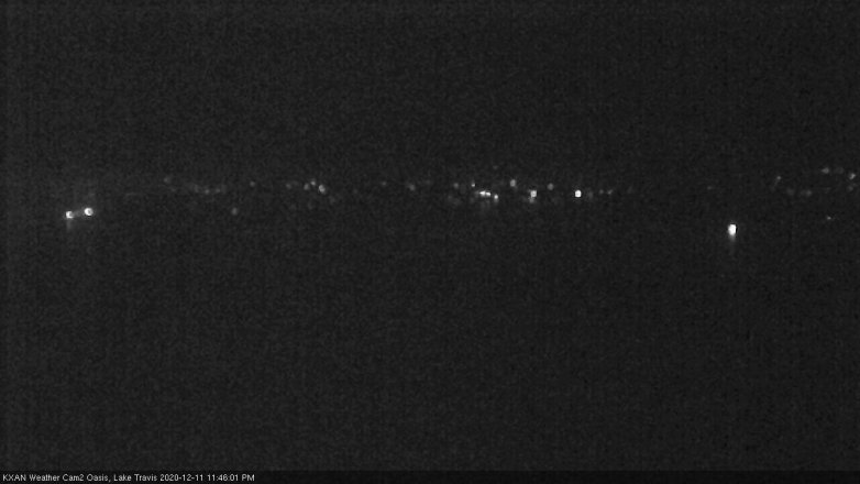 Lake Travis webcam, December 11, 2020 11:45 PM CT