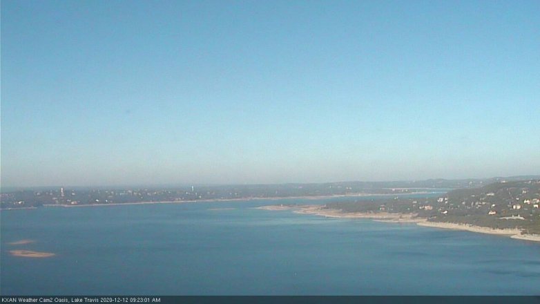 Lake Travis webcam, December 12, 2020 9:25 AM CT