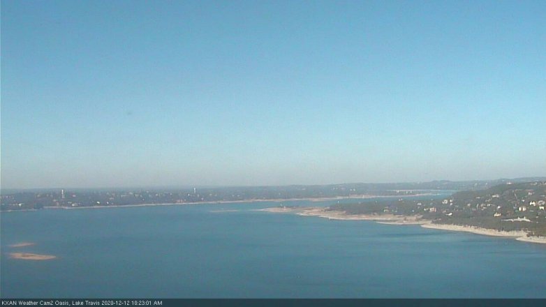 Lake Travis webcam, December 12, 2020 10:25 AM CT