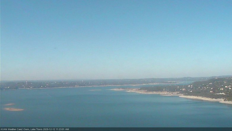 Lake Travis webcam, December 12, 2020 11:25 AM CT