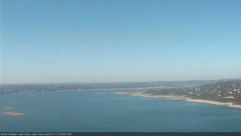 Lake Travis webcam, December 12, 2020 12:00 PM CT