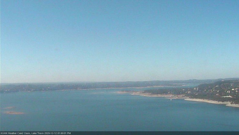 Lake Travis webcam, December 12, 2020 1:00 PM CT