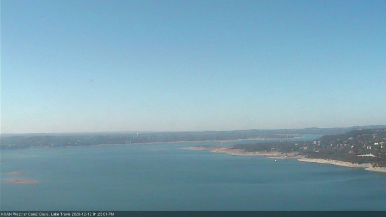 Lake Travis webcam, December 12, 2020 1:25 PM CT