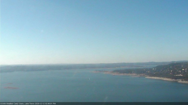 Lake Travis webcam, December 12, 2020 2:45 PM CT
