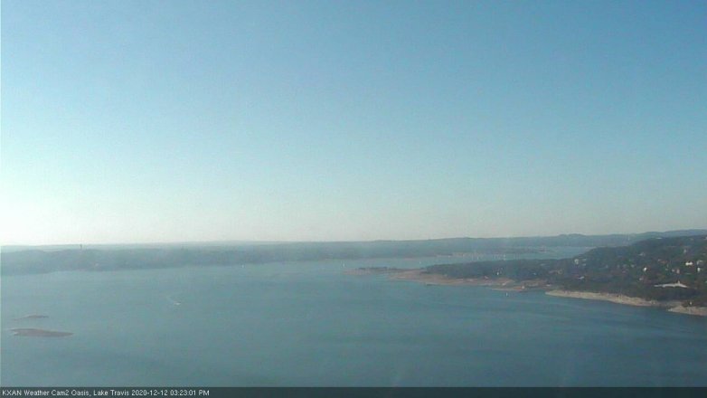 Lake Travis webcam, December 12, 2020 3:25 PM CT