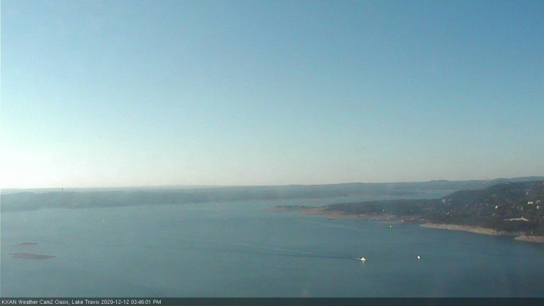 Lake Travis webcam, December 12, 2020 3:45 PM CT