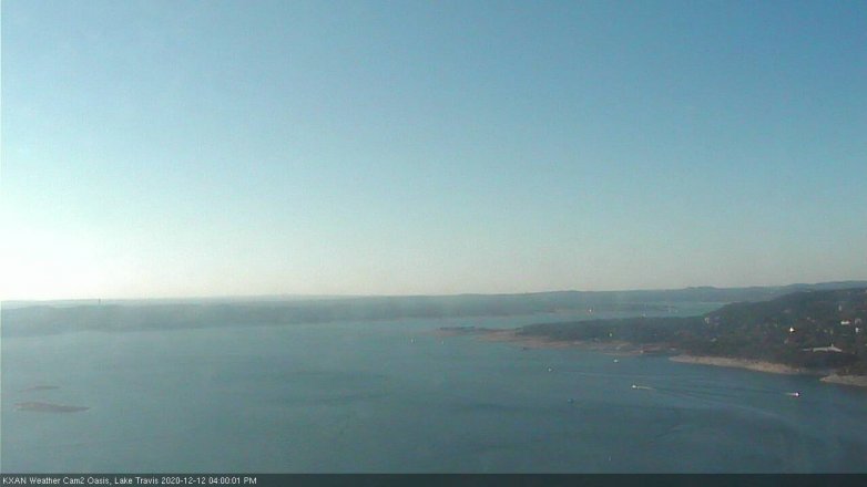Lake Travis webcam, December 12, 2020 4:00 PM CT