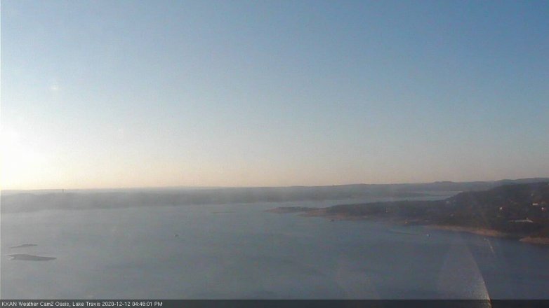 Lake Travis webcam, December 12, 2020 4:45 PM CT