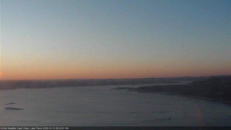 Lake Travis webcam, December 12, 2020 5:25 PM CT