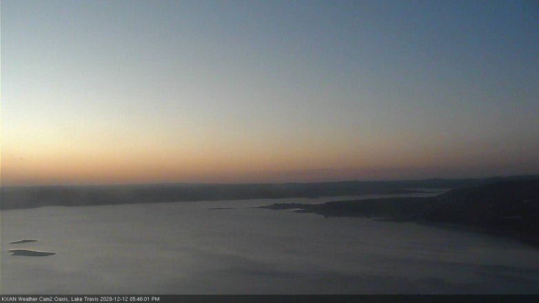 Lake Travis webcam, December 12, 2020 5:45 PM CT