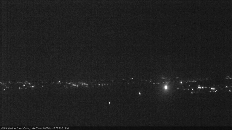 Lake Travis webcam, December 12, 2020 7:25 PM CT