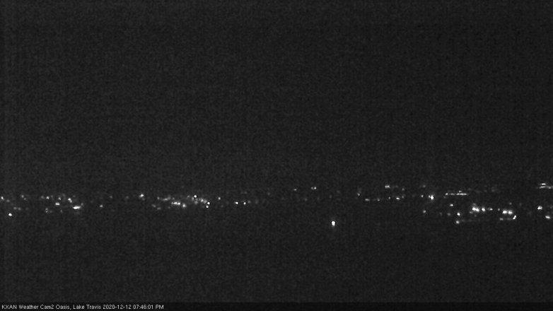 Lake Travis webcam, December 12, 2020 7:45 PM CT