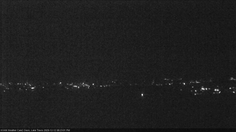 Lake Travis webcam, December 12, 2020 8:25 PM CT