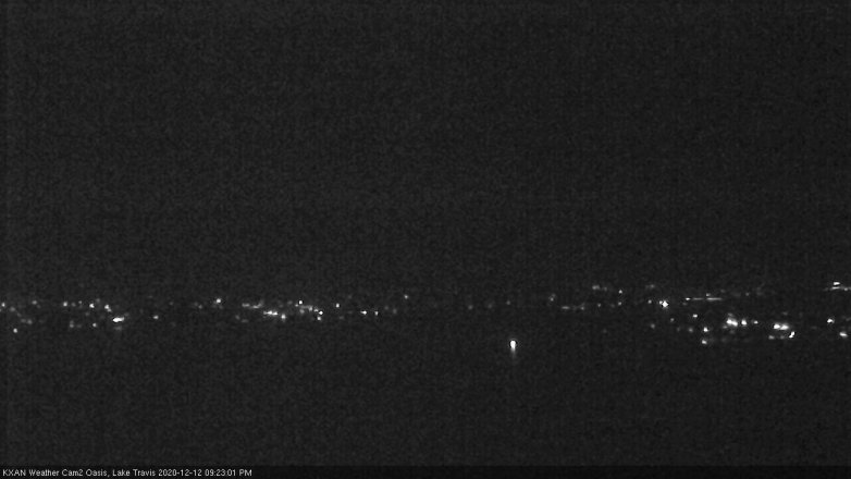 Lake Travis webcam, December 12, 2020 9:25 PM CT