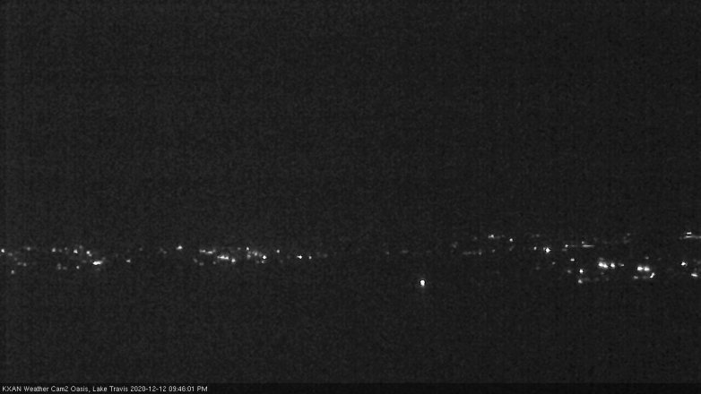 Lake Travis webcam, December 12, 2020 9:45 PM CT