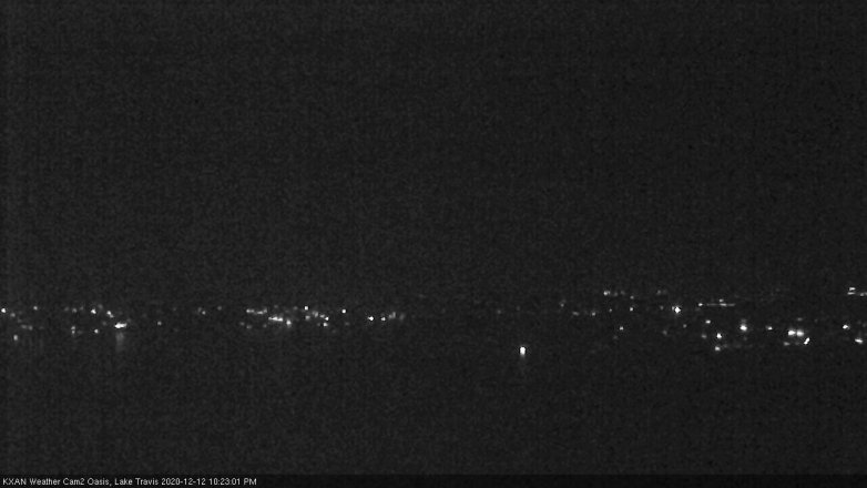 Lake Travis webcam, December 12, 2020 10:25 PM CT