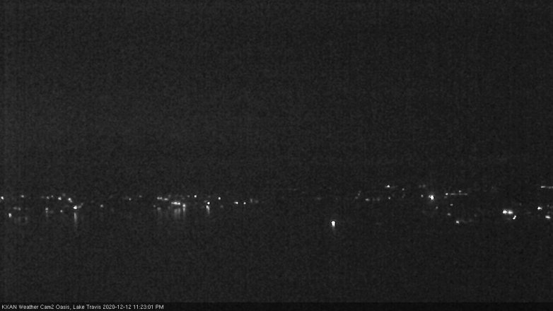 Lake Travis webcam, December 12, 2020 11:25 PM CT