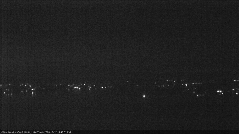 Lake Travis webcam, December 12, 2020 11:45 PM CT