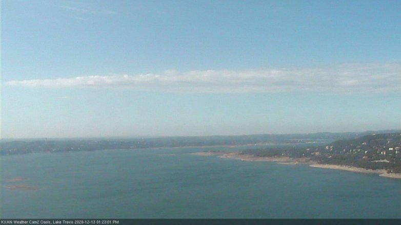 Lake Travis webcam, December 13, 2020 1:25 PM CT