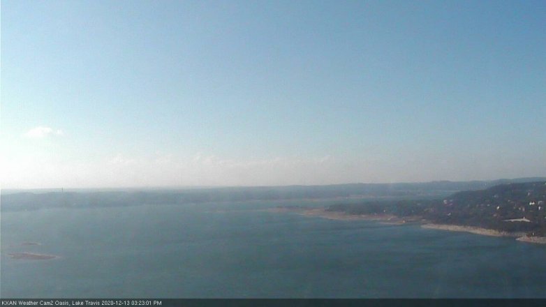 Lake Travis webcam, December 13, 2020 3:25 PM CT