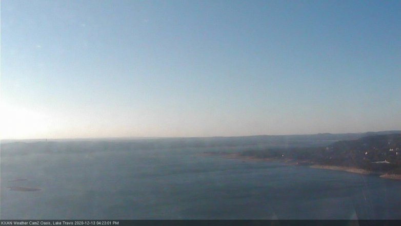 Lake Travis webcam, December 13, 2020 4:25 PM CT