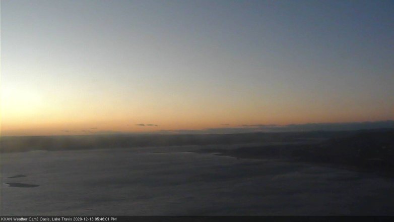 Lake Travis webcam, December 13, 2020 5:45 PM CT