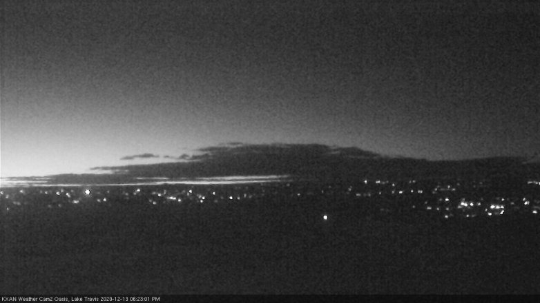 Lake Travis webcam, December 13, 2020 6:25 PM CT