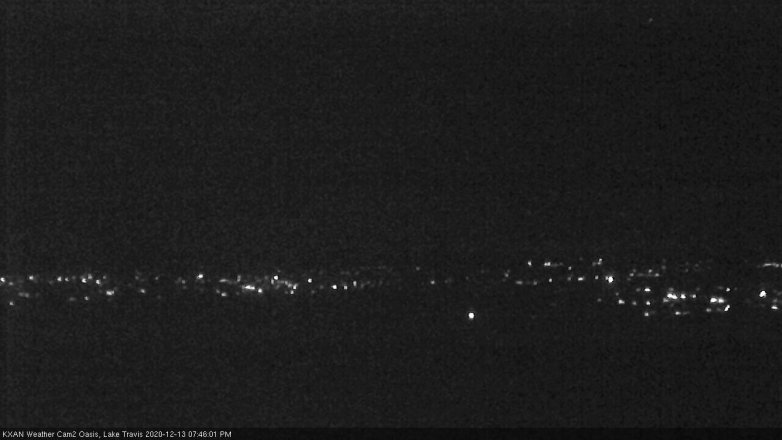 Lake Travis webcam, December 13, 2020 7:45 PM CT